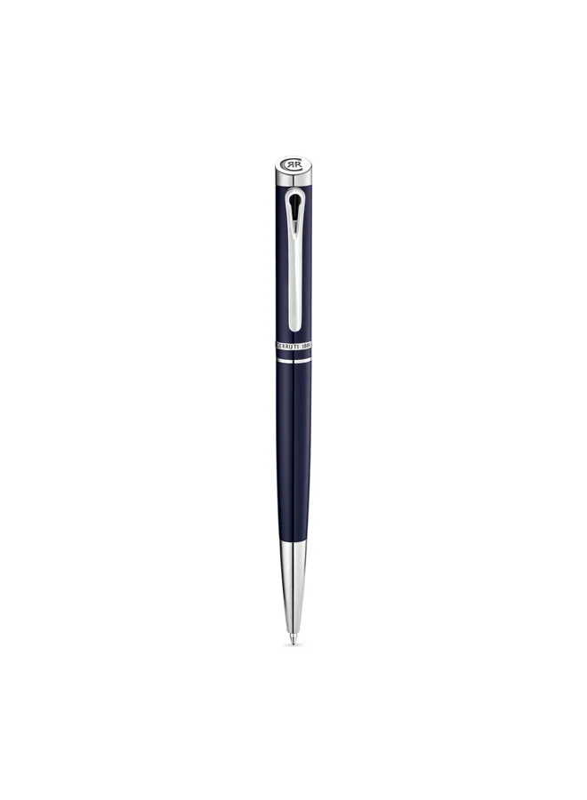 شيروتي 1881 Teodoro Blue Silver Twist Ballpoint Pen for Men, Blue Ink